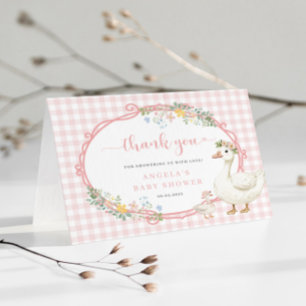 Correspondance Carte de remerciements de Baby shower de fille Goo