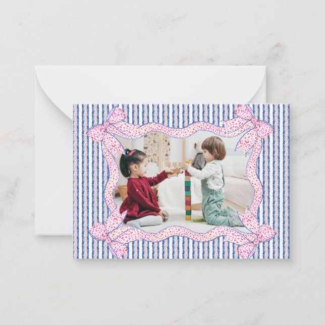 Correspondance Carte de remerciements de coquette de photo de cad (Dos)