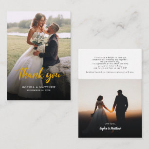 Correspondance Carte de remerciements de photos de Mariage à lett