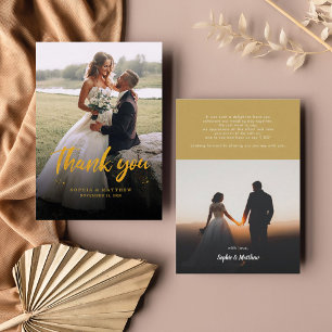 Correspondance Carte de remerciements de script Photos de Mariage