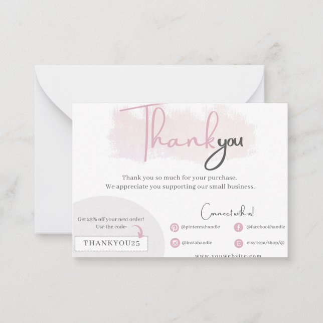 Correspondance Carte de remerciements d'entreprise (Devant)