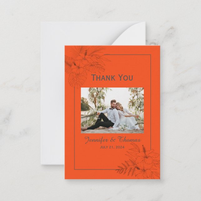 Correspondance Carte de remerciements d'été Tropical Beach Boho (Devant)