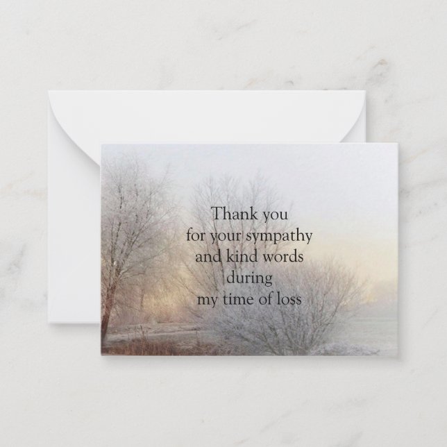 Correspondance Carte de remerciements d'hiver (Devant)