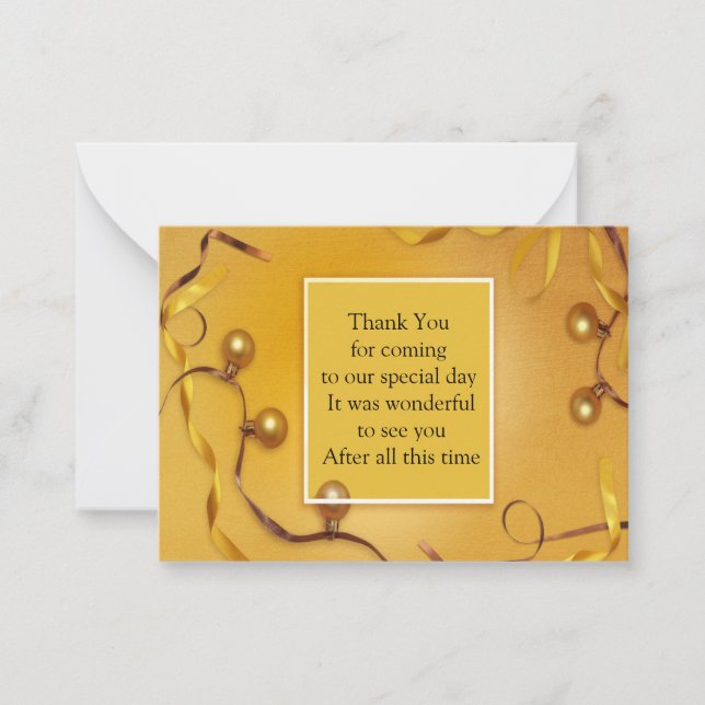 Correspondance Carte de remerciements d'ornement de balle (Devant)