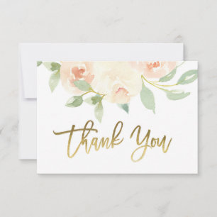 Correspondance Carte de remerciements floral, verdure