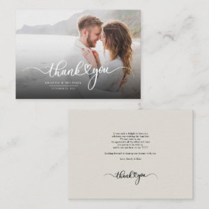 Correspondance Carte de remerciements mariage Lettré à la main