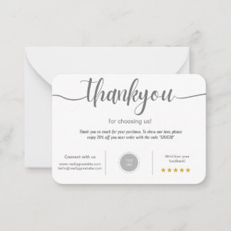 Correspondance Carte de remerciements personnalisée
