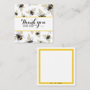 Correspondance Carte de remerciements personnalisée avec motif bo