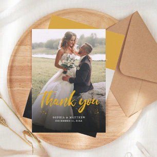 Correspondance Carte de remerciements photo du jour de mariage av