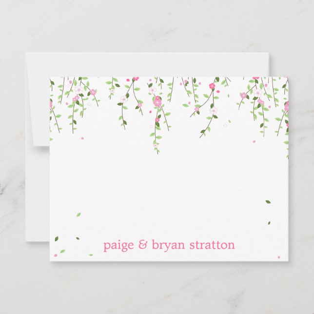 Correspondance Carte de remerciements plat Garden Blooms (Devant)