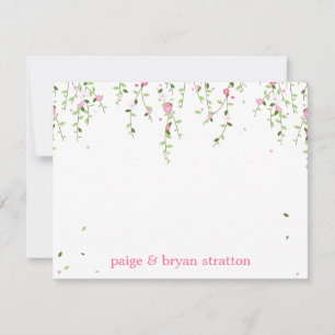 Correspondance Carte de remerciements plat Garden Blooms