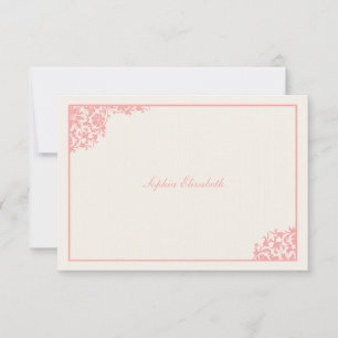 Correspondance Carte de remerciements rose