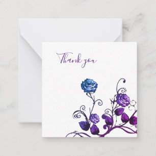 Correspondance Carte de remerciements rose violet et bleu