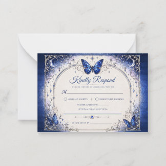 Correspondance Carte de réponse de mariage aux ailes de saphir cé