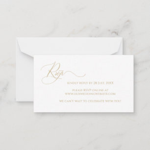 Correspondance Carte de réponse de mariage élégante avec écriture