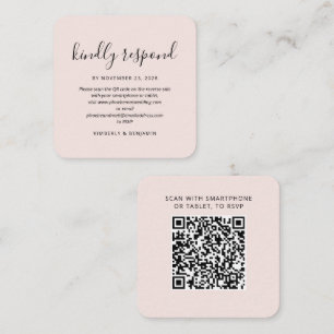 Correspondance Carte de réponse de mariage moderne avec code QR