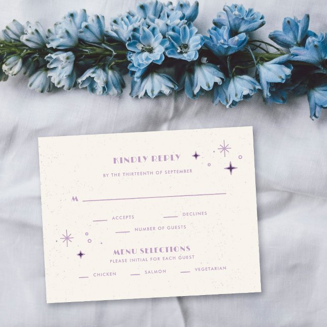 Correspondance Carte de réponse pour le mariage céleste Lune et É (Créateur téléchargé)