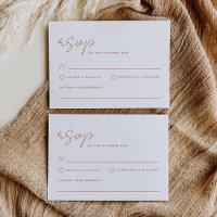 Carte de réponse RSVP minimaliste simple