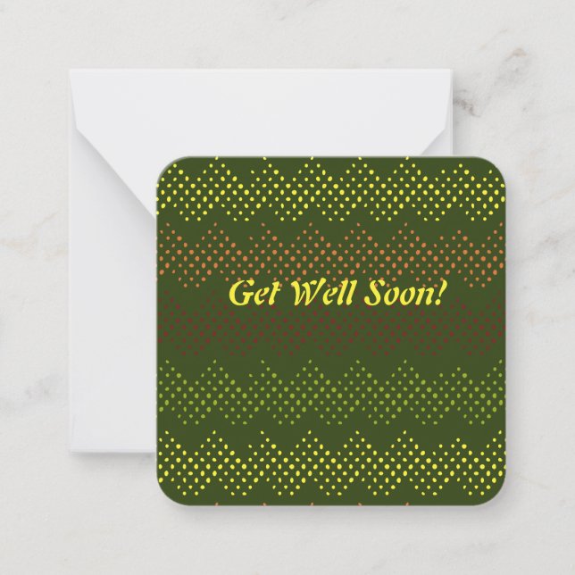 Correspondance Carte de rétablissement motif vert (Devant)