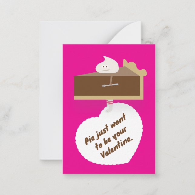 Correspondance Carte de Saint-Valentin pour tarte au chocolat (Devant)