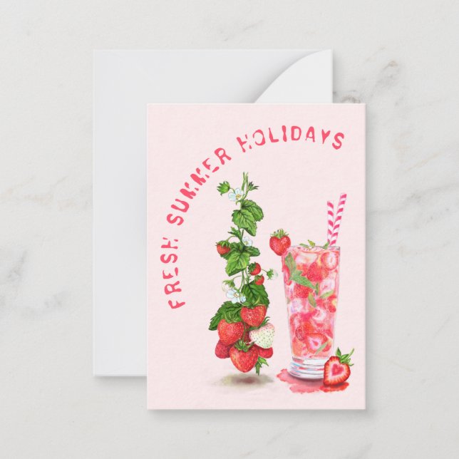 Correspondance Carte de vacances d'été avec boisson fraîche à la  (Devant)