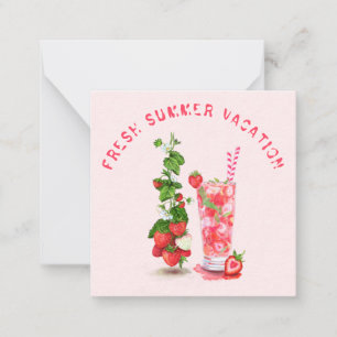 Correspondance Carte de vacances d'été fraîche Boisson à la frais
