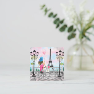 Correspondance Carte de Vacances d'Été Paris Tour Eiffel France