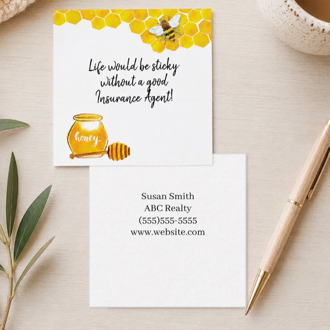 Correspondance Carte de visite Life Would be Sticky (Insurance Marketing Pop By Card)