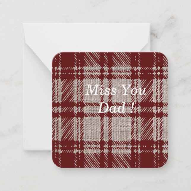 Correspondance Carte de vœux à carreaux marron (Devant)