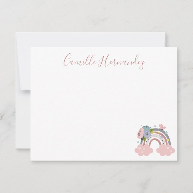 Correspondance Carte de vœux arc-en-ciel pour enfants (Devant)