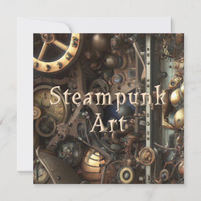 Correspondance Carte de voeux Art Steampunk (Devant)