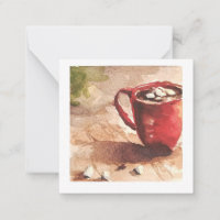 Carte de vœux au cacao chaud