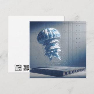 Correspondance Carte de voeux Blue Porcelain Jellyfish
