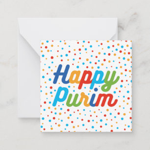 Correspondance Carte de vœux carrée et plate pour Pourim