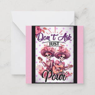 Correspondance Carte de vœux crâne en sucre violet et joli