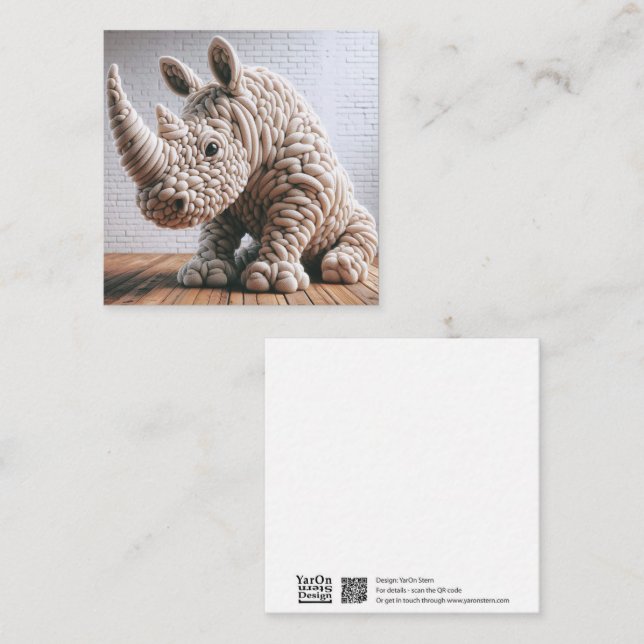Correspondance Carte de voeux Crochet Rhino (Devant / Derrière)