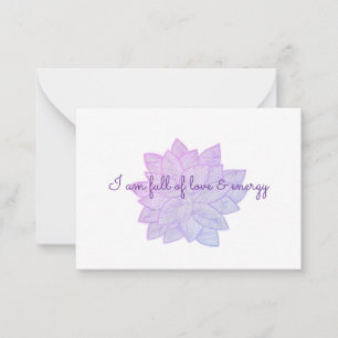 Correspondance Carte de vœux d'affirmation Je suis plein d'amour 