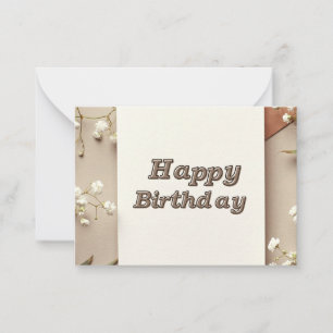 Correspondance Carte de voeux d'anniversaire élégante