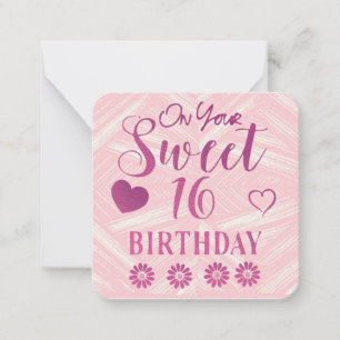 Correspondance Carte de vœux d'anniversaire Sweet 16