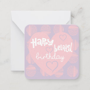 Correspondance Carte de voeux d'anniversaire tardif