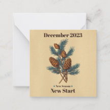 Carte de vœux de décembre joyeuse avec branches de