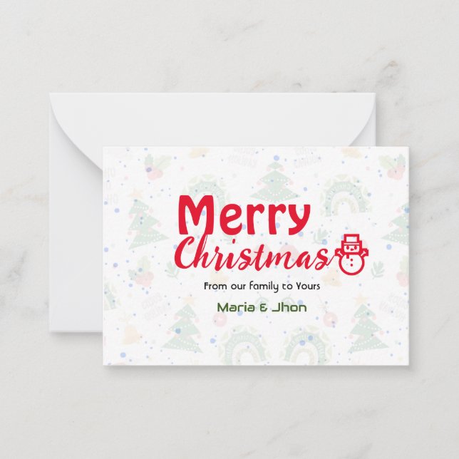 Correspondance Carte de voeux de Noël (Devant)