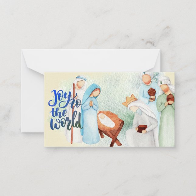 Correspondance Carte de vœux de Noël avec Nativité (Devant)