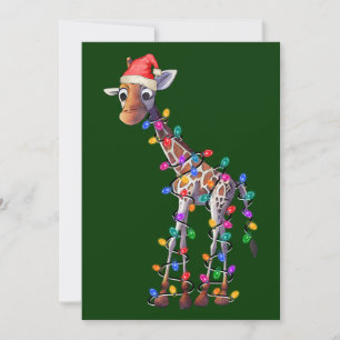 Correspondance Carte de voeux de Noël Giraffe