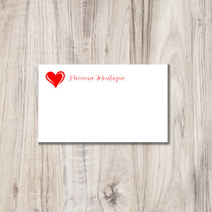 Correspondance Carte de vœux décorative cœur rouge néon chic