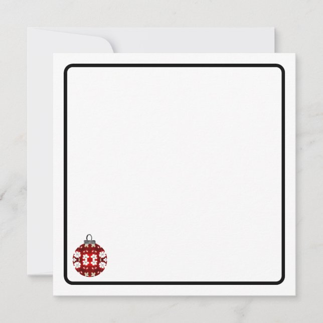 Correspondance Carte de vœux d'ornement de Noël (Devant)