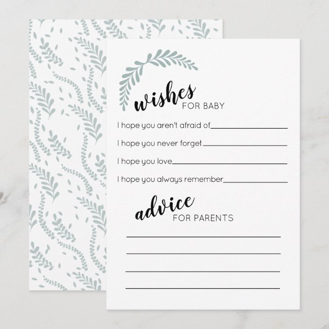 Correspondance Carte de voeux et de conseils de verdure (Devant / Derrière)