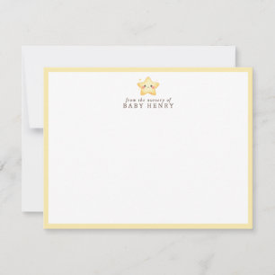 Correspondance Carte de vœux étoile aquarelle souriante pour la n