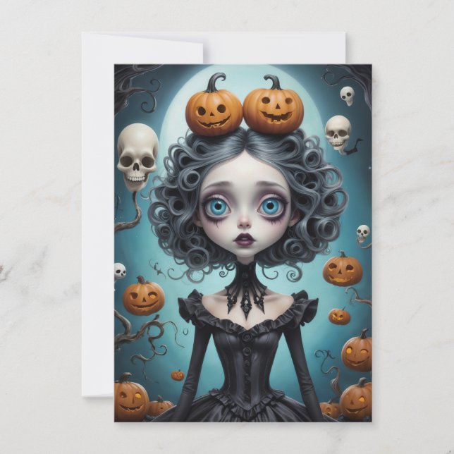 Correspondance Carte de vœux fantaisiste Halloween (Devant)