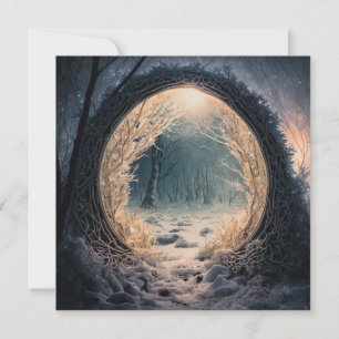 Correspondance Carte de voeux forestière enchantée